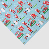 Sant Clause Kerstmis Golf Fun Tissuepapier (Detail)