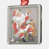  Santa 1950 Metalen Ornament (Links)