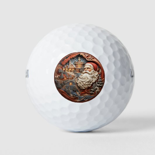 Santa 3D golfballen (Voorkant)