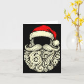 Santa 67 Hidden In Beard Christmas Kaart (Gele Bloem)