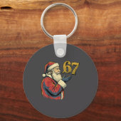 Santa 67 Number Funny Christmas Meme Se  Sleutelhanger (Voorkant)