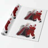 Santa Adjusting a Halo Wrapping Paper Cadeaupapier (Uitgerold)