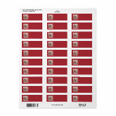 Santa Adresetiketten Etiket (Full Sheet)