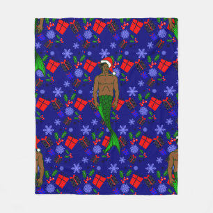 santa african zwarte merman lelijke kerstcadeaus fleece deken