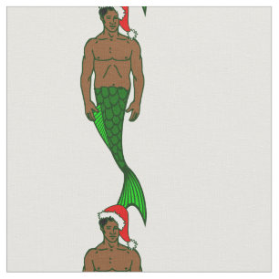 santa afrika zwarte merman kerstman mermaid stof