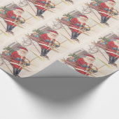  Santa Airship Fantasy Cadeaupapier (Hoek)