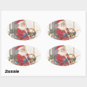  Santa Airship Fantasy Ovale Sticker (Vel)