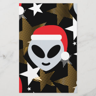 santa alien emoji briefpapier