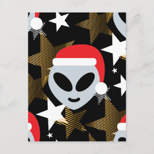 santa alien emoji feestdagenkaart
