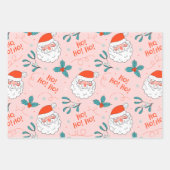 Santa all over print Joyful Greetings collectie Inpakpapier Vel (Voorkant 3)