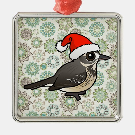 Santa American Pipit Metalen Ornament (Voorkant)