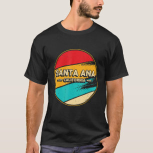 Santa Ana California Retro  Sunset Us State T-shirt