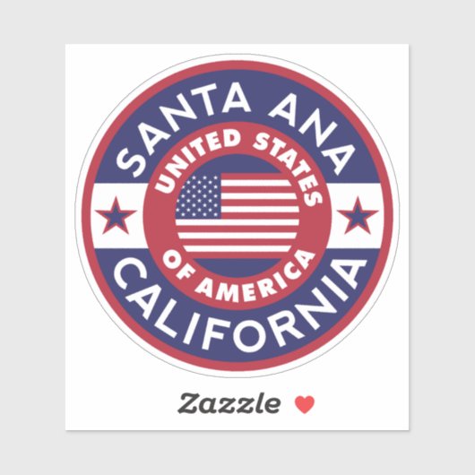 SANTA ANA, Californië Sticker (Vel)