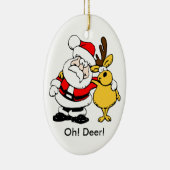 Santa and Deer Odd Couple Ornament (Rechts)