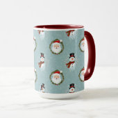 Santa And Frosty Christmas Mug (Devant droit)