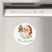 Santa And Gingerbread Man Magnet (In Situ (Lave-vaisselle))