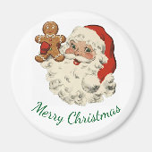 Santa And Gingerbread Man Magnet Magneet (Voorkant)