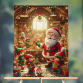 Santa and His Elves in The Christmas Workshop Wall (Neutre)