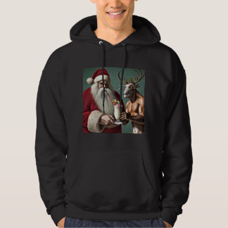 Santa and Krampus Kersthoodie Hoodie