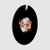 Santa and reindeers with masks santas sleigh (devant)