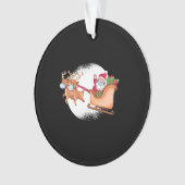 Santa and reindeers with masks santas sleigh (devant)