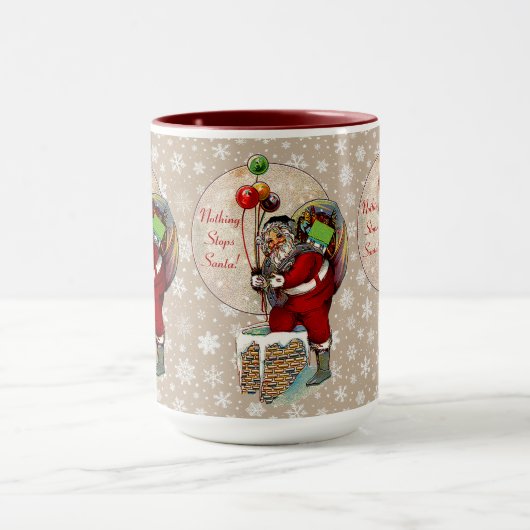 Santa and the Narrow Chimney Ceramic Mok (Midden)