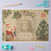  Santa, Angel, Holly & Muziekcollage Tissuepapier (Craft)