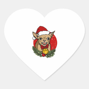 Santa angry chihuahua Kerstmis Classic T-Shirt Hart Sticker