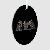 Santa Animals Xmas Silly Racoon Opossum Squirrel Ornament (voorkant)