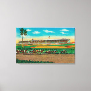 Santa Anita Park Horse Races Arcadia, CA Canvas Afdruk