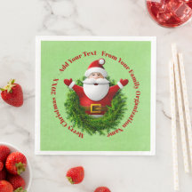 Santa Announing Jouw tekst Name Year Red Green