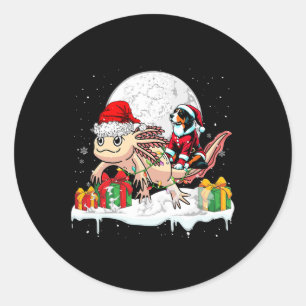 Santa Appenzeller Sennenhund Riding Axolotl Christ Ronde Sticker