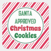 Santa Approved Christmas Cookies Stickers (Devant)