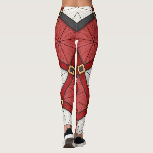 Santa Armor Leggings – Geometric Modern Christmas  (Dos)