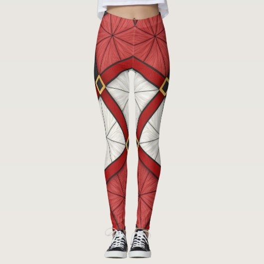 Santa Armor Leggings – Geometric Modern Christmas  (Devant)