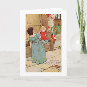 Santa - Art Nouveau - Duitsland jaren 1900 #X020 Feestdagen Kaart