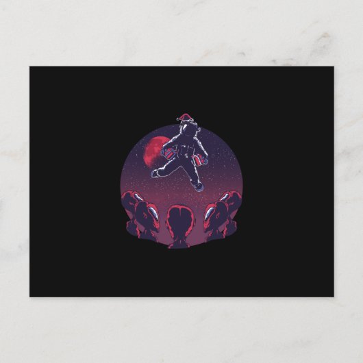 Santa Astronaut Briefkaart (Voorkant)