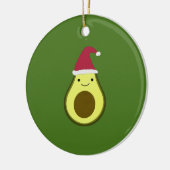 Santa Avocado Keramisch Ornament (Links)