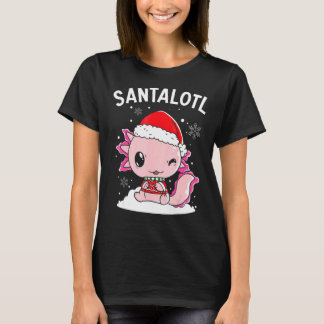 Santa Axolotl Amphibian Merry Christman Xmas Day A T-shirt