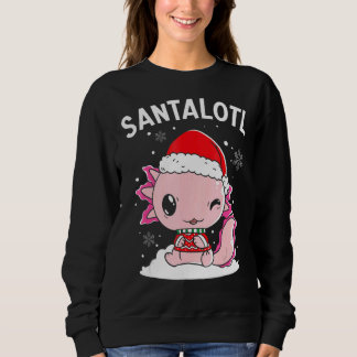 Santa Axolotl Amphibian Merry Christman Xmas Day A Trui