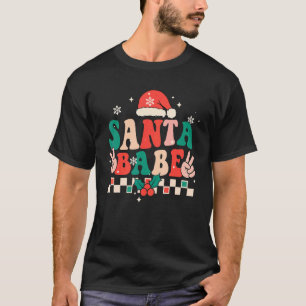 Santa Babe Groovy Retro kerstkerstkerstkerstkerstk T-shirt