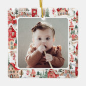 Santa Baby 1st Christmas Foto Ornament (Voorkant)