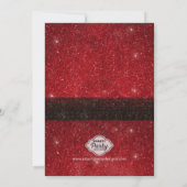 Santa Baby - Baby shower Glitter Glam Uitnodiging (Achterkant)