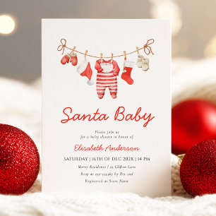 Santa Baby Baby shower Kaart