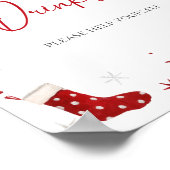 Santa Baby Christmas Baby shower Drinken Poster (Hoek)
