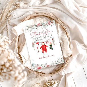 Santa Baby Christmas Baby shower genderneutraal Bedankkaart