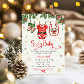 Santa Baby Christmas Baby Shower Invitation