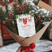 Santa Baby Christmas Baby Shower Invitation