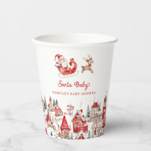Santa Baby Christmas Baby shower Papieren beker