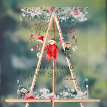 Santa Baby Christmas Baby shower Welkom
